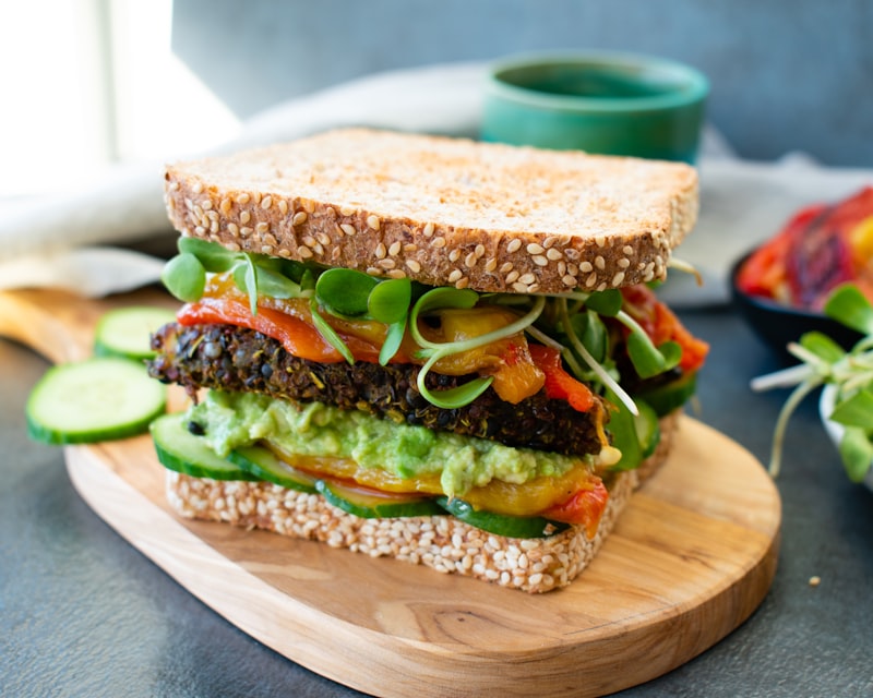 Stacked sandwich with fresh fillings